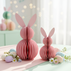 EASTTERN Wholesale Easter Bunny Honeycomb Hanging Rabbit Holiday Supplies for Easter Party Decoration 15CM