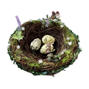 Easter Nest Shape Foreign Orders Foreign Trade Pastoral Rural Forest Style Straw-Weaved Wedding Festival Decorative Ornaments