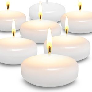 Wholesale 2inch 3Inch Big White Paraffin Wax Floating Candles For Wedding Decor Floating Water Promotional Party Supplies