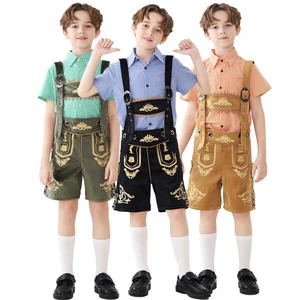 Children's TV & Movie Cosplay Halloween Carnival Party Set Kids Oktoberfest Costume German Bavarian Beer Festival Suit for Boys