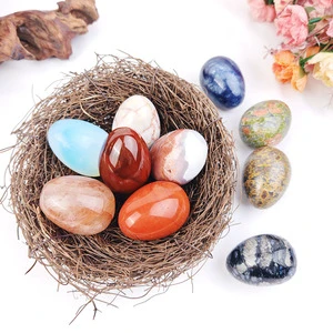 New Product Crystal Eggs High Quality Healing Stone Mixed Material Easter Egg Gifts for Decoration