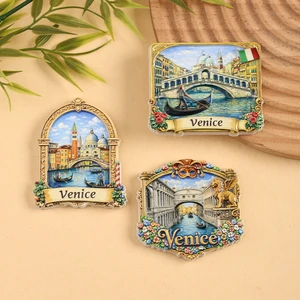 Latest Hot Selling Modern Venice Theme Irregular Durable Medium Anniversary Kitchen Magnetic Refrigerator Sticker