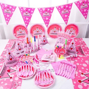 Wholesale Birthday Decorations Boy or Girl Princess Party Supplies for 6 Guests