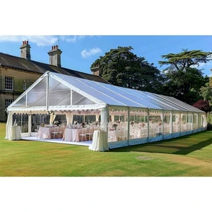 Galaxy Transparent Clear Span 40X60 Wedding Tent Glass Clear Top Sturdy Frame Structure Marquee Event Party Wedding Tent