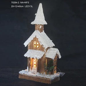 Vintage Wood Lemax Christmas Village House Decor Ornaments Factory Wholesale for Holiday Home Decoration