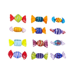 Cute and Fun Cartoon Candy Glass Craft Gift Christmas Halloween Pendant Fish Tank Decorations