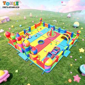 Very Popular The Big Bounce Inflatable Park The World's Biggest Bounce House Adult And Kids Inflatable Theme Park For Sale