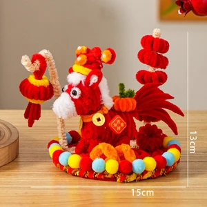 I1097 New Year DIY Table Decorations Small Lanterns for Horse Year Children's Small Gifts