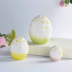 Hot Selling Ceramic Eggs New Easter Figurines Table Accessories Decorative Objects Easter Eggs