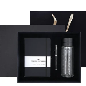 Custom Logo Eco-friendly Business Gift Set Water Bottle Pen Laptop Father's Day Christmas Back to School