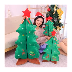 Custom Size Logo Style DIY Christmas Tree Kids Eco-Friendly PP Cotton Filling Super Soft Plush Toy Gifts Festival Home Decor
