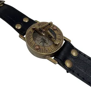 Antique Retro Sundial Compass Watch with Leather Band for Dad's Father's Day Gift