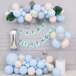 Baby Shower Birthday Party Decoration Supplies Balloon Garland Arch Kit pink White Gold Latex Balloons