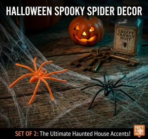 Halloween Children's Day Simulation Decoration Props Prank Toys Small Thin-legged Plastic Black Spider Outdoor