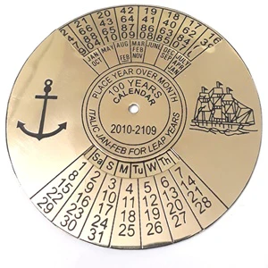 100 Years Brass Perpetual Calendar Ancient Antique Products Design Best Selling for Gift Fairs New Year Occasion