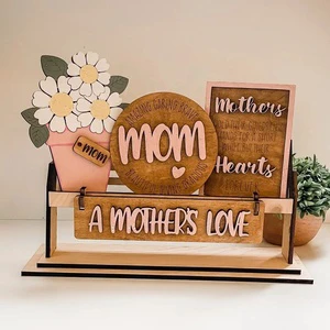 Delarchi March 8 Commemorative Photo Frame Gift for Mother's Day-Handmade Wooden 2-Color Printed Super Beautiful Gift