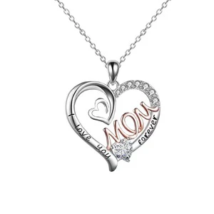 Forever love MOM Necklace Mothers Day Birthday Jewelry Gift for Woman Mother Mom Wife Her Gift
