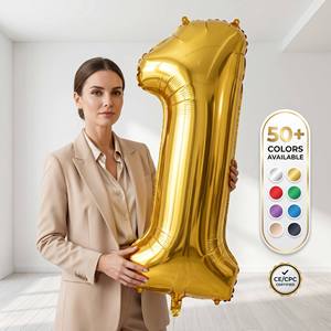 Wholesale Multi-color 40 Inch Number Foil Balloons Birthday Party Decor Self-sealing Mylar Floatable Aluminum Balloons OEM ODM