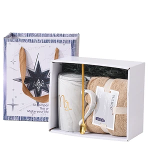 Hot Sale Men's Gift Set for Father's Day Ceramic Mug Cup Towel Boxes for Wedding Birthday Valentines Thoughtful Souvenirs for