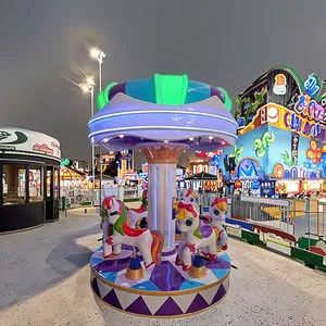 OEM ODM Service Coin Operated LED Lights Mini 6 Players Ocean Theme Carousel, Theme Park Ride for Resort Hotel Carnival Event