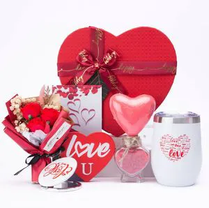 Custom Wholesale Heart-shaped Rose Flower Romantic Wedding Gifts for Girlfriend Handmade Romantic Valentine's Day Gifts for Her