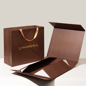 Custom Rigid Gift Box Magnetic Closure Embossed Logo Matte Lamination With Bow For Bridal Shower Packaging