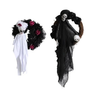 BOLISI High Quality Adult Halloween Festival Decoration Spooky Party Ghosts Door Hanging Fabric Customizable Size Color Custom