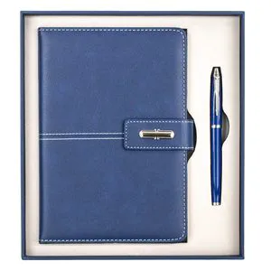 Wholesale Fathers Day Gift Custom Logo Notebook Gift Set with Led Thermos Flask Promotional Gift Box Luxury Notebook With Pen
