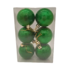 Customizable Color & Size 6-Pack Glossy Solid Color Plastic Christmas Ball Ornaments High Quality Hanging Decor Eden Brand