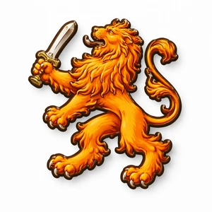 WeiVista Art Deco Resin Magnetic Sticker Fridge Magnet Dutch Lion Emblem for Holland Tourist Shops-Customizable Shape Color