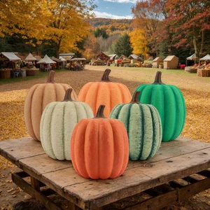 Thanksgiving Tabletop Mini Reusable Indoor Custom Logo Autumn Centerpiece Eco Friendly Craft Paper Pulp Pumpkin