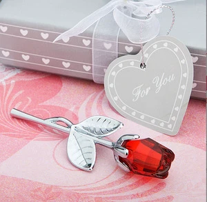 Valentine's Day Crystal Rose Flower Presents Wedding Souvenirs for Girlfriend Gifts