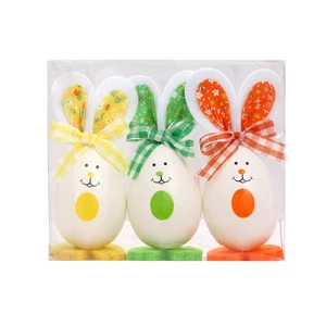 Cute Easter Egg Bunny Figurine Home Party Decor Easter Gift & Toy for Kids and Adults