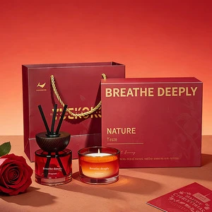 Valentine's Day 520 Romantic Scented Candle Diffuser Gift Set - High-end Decorative Fragrance Item for Home Decoration