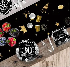 Modern 30th Birthday Party Supplies 168-Piece Cheers Beers Decorations Set Includes Plates Cutlery for 24 People for Celebrating