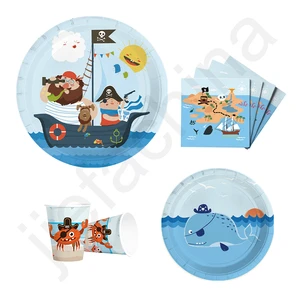 Wholesale Custom Compostable Eco Friendly Disposable Paper Plates Napkin Party Paper Tableware For Children