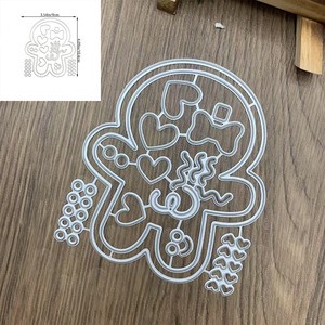Cross-border Exclusive Original Scrapbooking DIY Gingerbread Man Carbon Steel Knife Mold Handmade Parent-child Etching Embossing