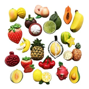 Wholesale New Arrival Fruit Food Refrigerator Stickers 3d Creative Net Red Korean Ins Wind Pineapple Fridge Magnet