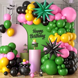 Personalized Birthday Decorations Adults Halloween Party Balloons Wholesale Pink Green Party Supplies for Baptism Christening