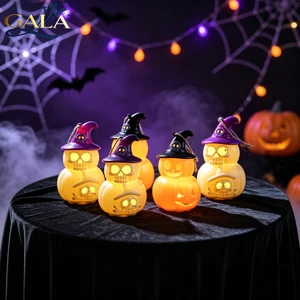 Wholesale Halloween Witches Pumpkins Candles Lamps Ghosts Night Lights Scary Candies Funny Desktop Decorations Props Ornaments