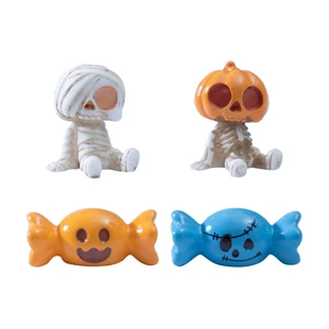 weij cross-border new products: halloween candy, pumpkin, figurine, cute diy decorative accessories, micro-landscape small