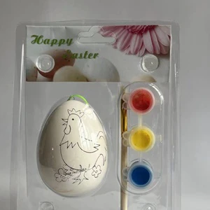Easter Novelty Gifts Set Bunny Egg Chick Shaped Plaster Painting Blanks for Kids' Crafting and Party Favors