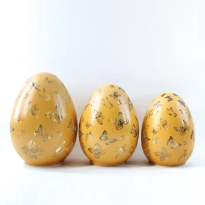 Factory Direct Sale Glass Colored Patterned Egg Easter Ornament Guangdong Made Holiday Decorations