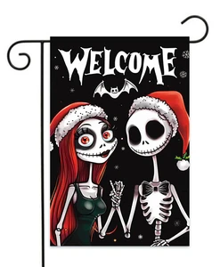 Halloween Double-sided Polyester Durable Garden Flag 12x18 Inch Mini Trick-or-treating Outdoor Flag
