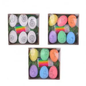 Hot-Selling Hand-Painted Easter Bunny Eggs Children's Handmade Gifts DIY Party Decoration Sets