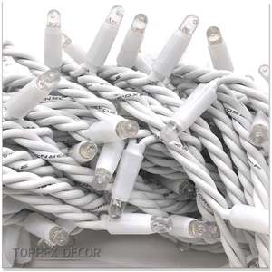 Outdoor House Cafe Decoration Lights Festival Street Decoration 10M Rubber Cable Blister Ip68 Led String Christmas Lights