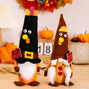 New Thanksgiving Home Decoration Thanksgiving Turkey Figurine Harvest Season Dwarf