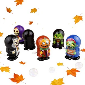 Novelty Halloween Wind-Up Walking Werewolf Clockwork Vampire Skeleton and Pumpkin-Head Plastic Toys-Cross-Border Supply