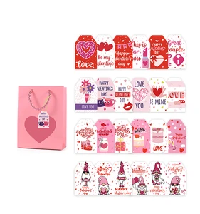DuoYou Hot Sale Valentine's Day Gift Card Party Decoration Card 60 Pieces a Set With Ropes