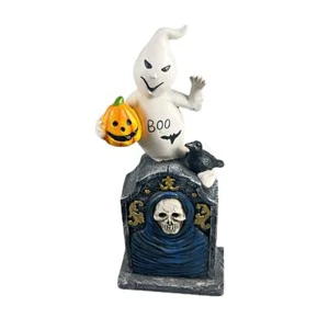 Creative Halloween Pumpkin Resin Props Haunted House Decorative Ornaments for Desktop Atmosphere Layout New Promotional Toys